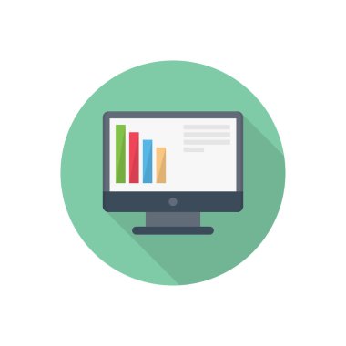 grafik vektörü düz renk simgesi