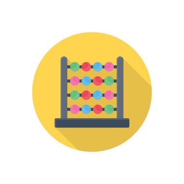 abaküs vektör düz renk simgesi