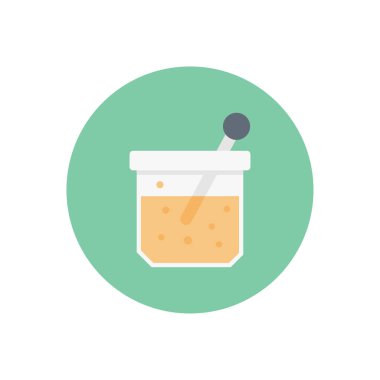 beher vektörü düz renk simgesi