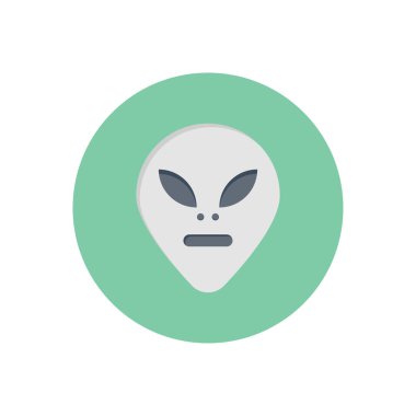 uzaylı vektör düz renk simgesi