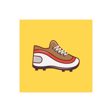 ayakkabı vektörü düz renk simgesi