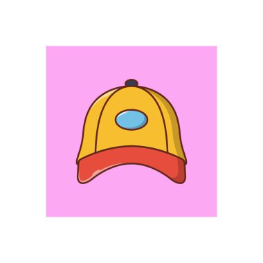 hat vektörü düz renk simgesi