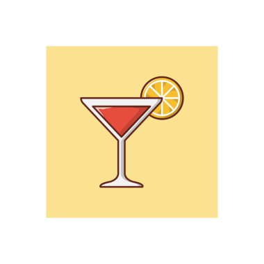 içecek vektörü düz renk simgesi