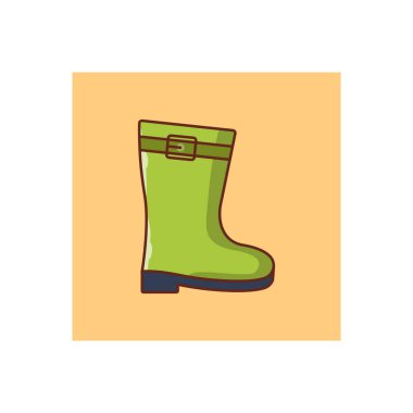 ayakkabı vektörü düz renk simgesi