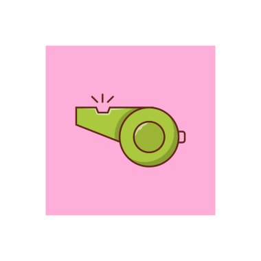 düdük vektörü düz renk simgesi