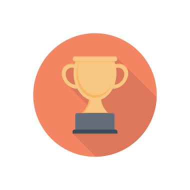 kupa vektörü düz renk simgesi