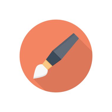 fırça vektörü düz renk simgesi