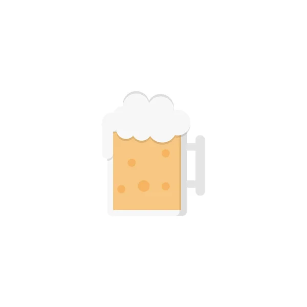 Bier Vector Platte Kleur Pictogram — Stockvector