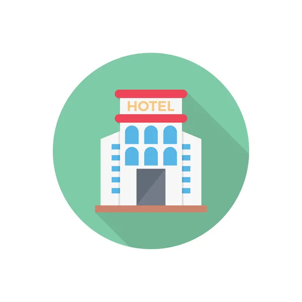 Hotel, Assine, Tabuleiro, Localização Flat Color Icon. Ícone