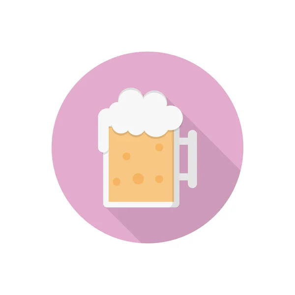 Bier Vector Platte Kleur Pictogram — Stockvector