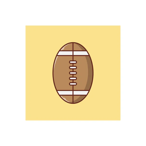 Rugby Vektor Symbol Mit Flacher Farbe — Stockvektor