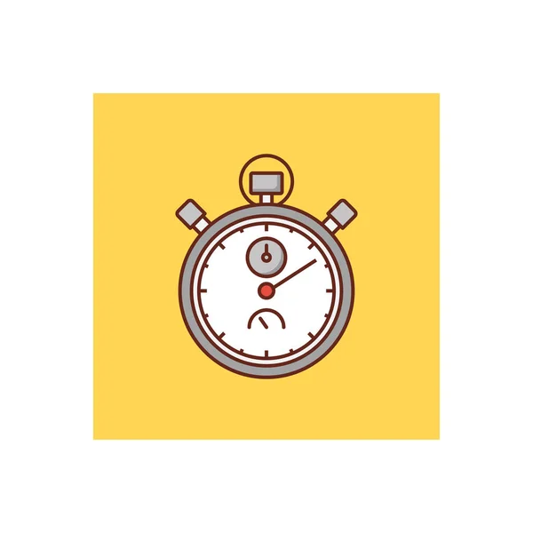 Stopwatch Vector Flat Color Icon — Stock Vector