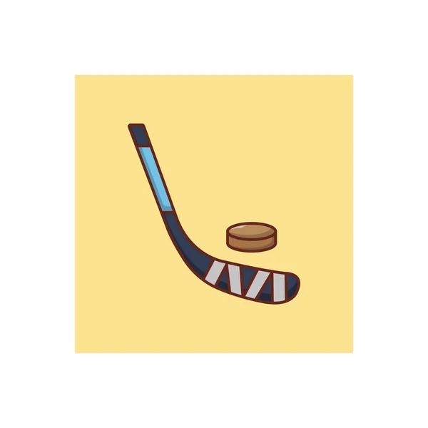 Ice Hockey Vector Flat Color Icon — Stock Vector