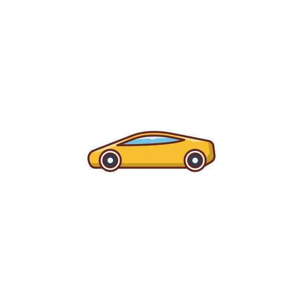 Car Vector Flat Color Icon — Stock Vector