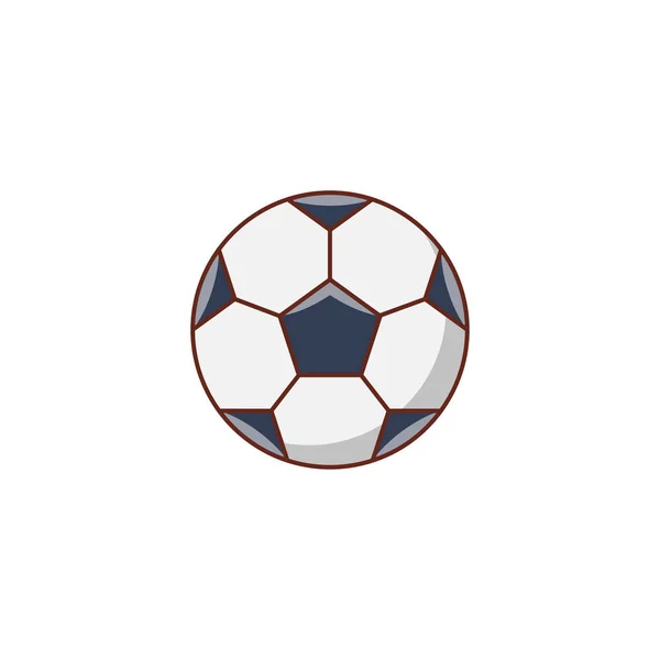 Vector Fútbol Icono Color Plano — Vector de stock