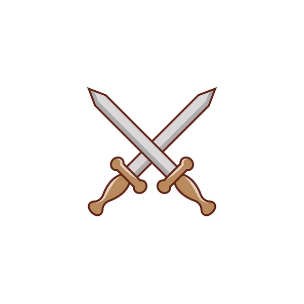 100,000 Crossed swords and banner Vector Images