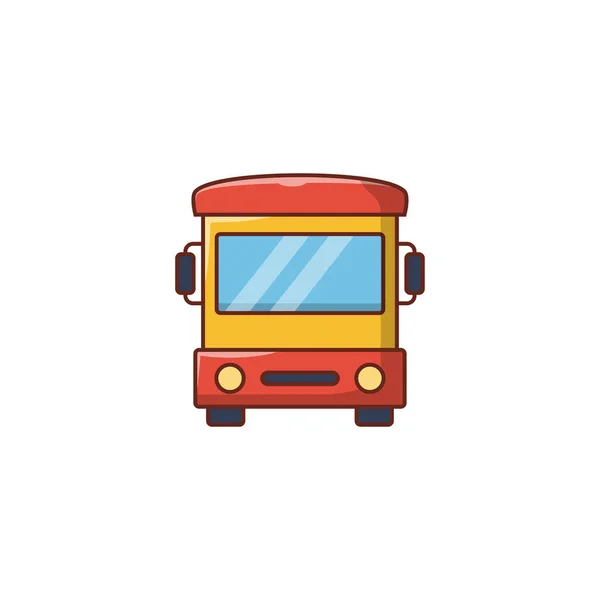 Vector Bus Icono Color Plano — Vector de stock