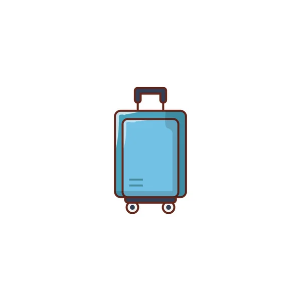 Briefcase Vector Flat Color Icon — Stock Vector