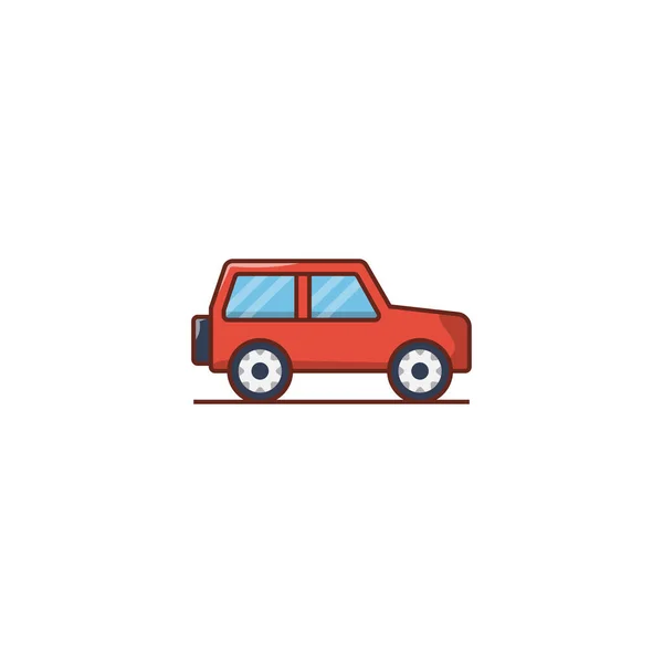 Jeep Vector Flat Color Icon — стоковый вектор