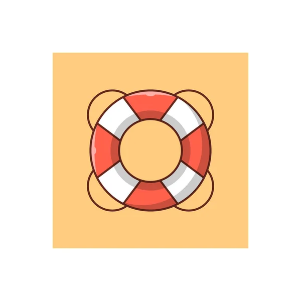 Lifeguard Vector Flat Color Icon — Stock Vector
