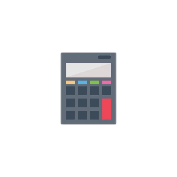Calculator Vector Vlakke Kleur Pictogram — Stockvector