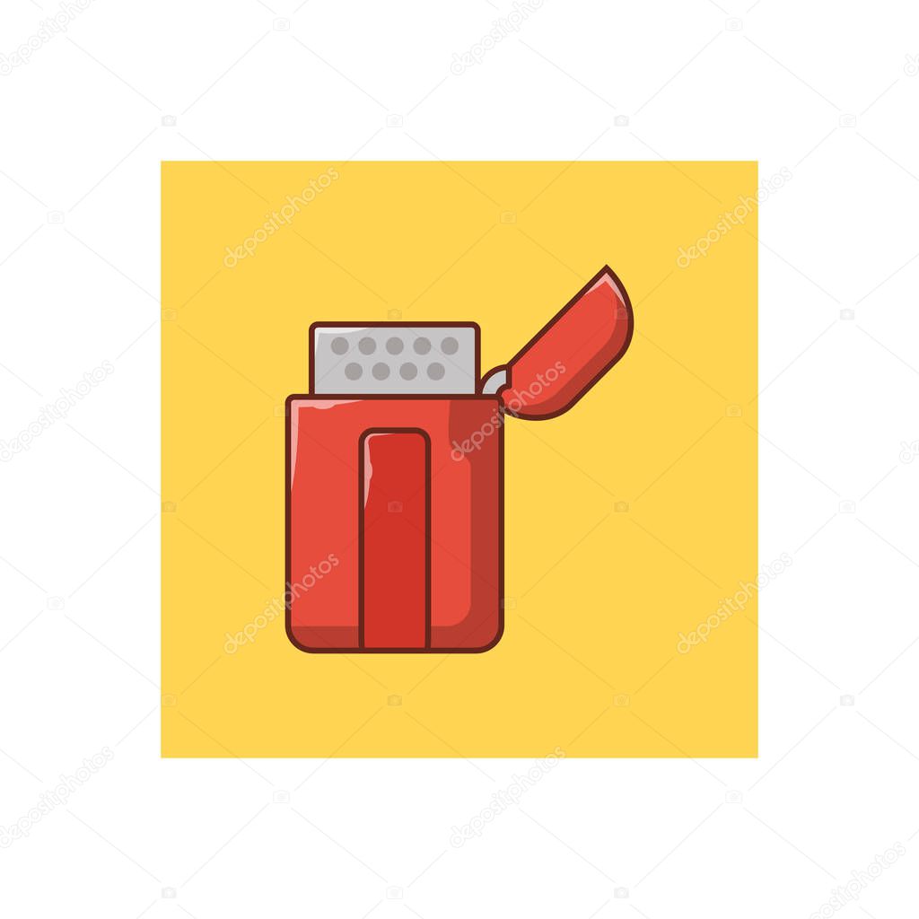 lighter  vector flat color icon