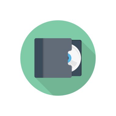 DVD vektör düz renk simgesi