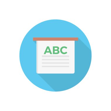 eğitim vektörü düz renk simgesi