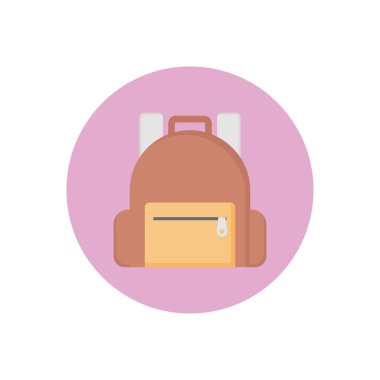 torba vektörü düz renk simgesi