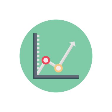 grafik vektörü düz renk simgesi
