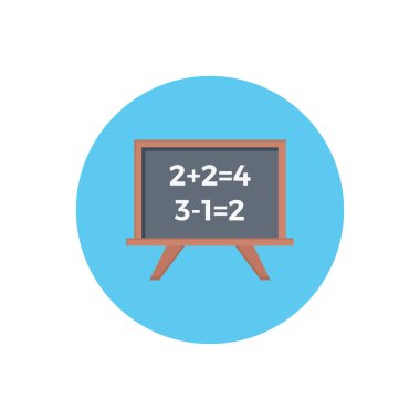 Matematik vektörü düz renk simgesi