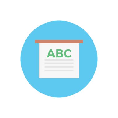 okuma vektörü düz renk simgesi