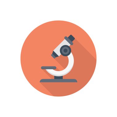 mikroskop vektörü düz renk simgesi