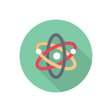 molekül vektörü düz renk simgesi