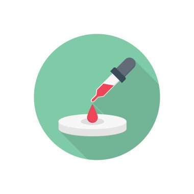 pipette vektör düz renk simgesi