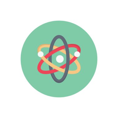 molekül vektörü düz renk simgesi