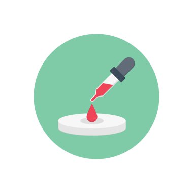 pipette vektör düz renk simgesi