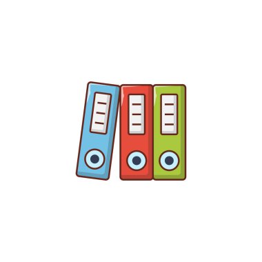 dosya vektörü düz renk simgesi