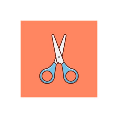 makas vektörü düz renk simgesi