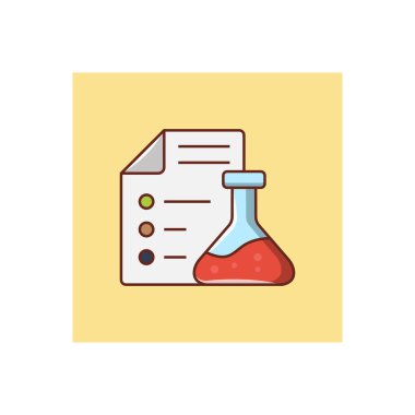 belge vektörü düz renk simgesi