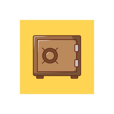 dolap vektörü düz renk simgesi