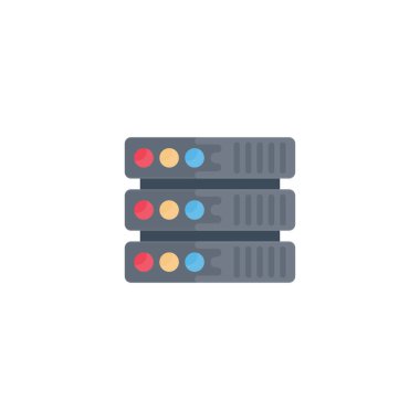 veritabanı vektörü düz renk simgesi