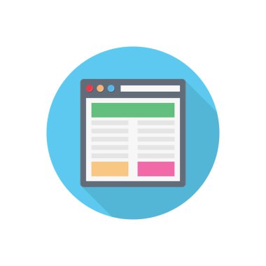 Web sayfası düz renk simgesi