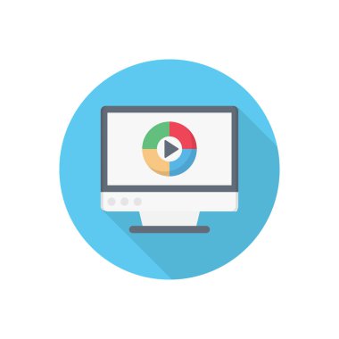 video oyunu vektörü düz renk simgesi