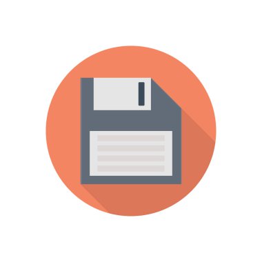 Disket vektör düz renk simgesi