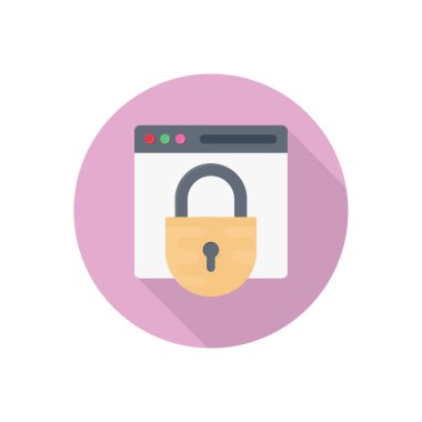 Web sayfası özel vektör düz renk simgesi