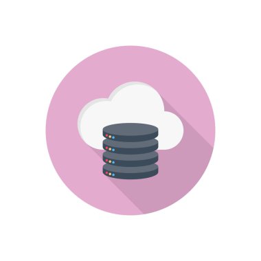 veritabanı vektörü düz renk simgesi