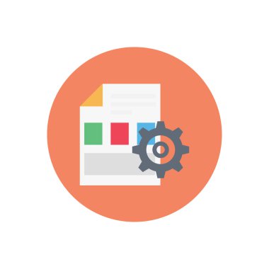 dosya ayarlama vektörü düz renk simgesi