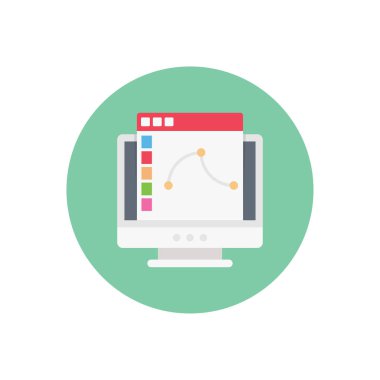 ekran tasarımı düz renk simgesi