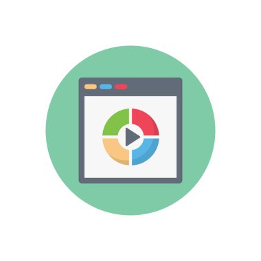 Web sayfası düz renk simgesi